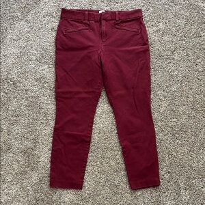 Burgundy Slim Fit Pants